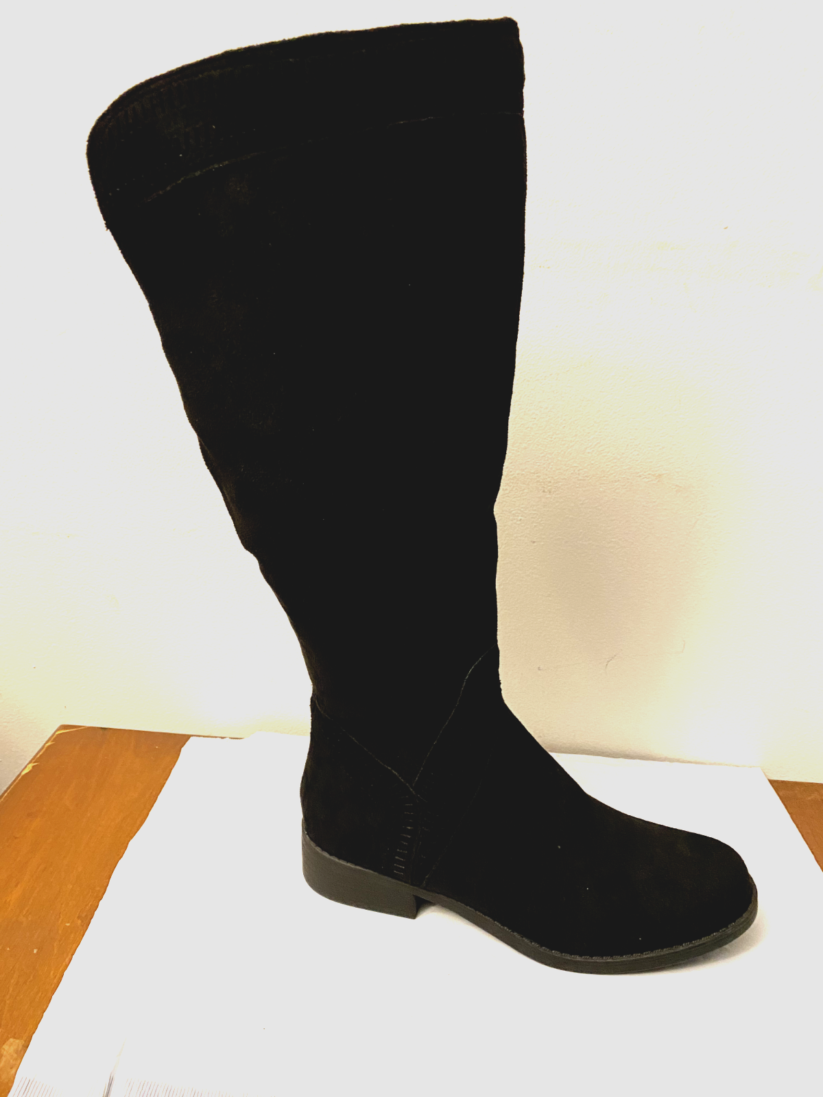 American Rag Women s Tamar Fabric Mid Calf Boot Black Micro Size 9 M