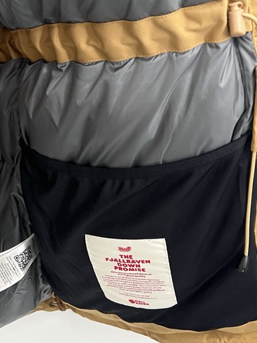 Pre-owned Fjall Raven Fjallraven Womens Singi Down Jacket Buckwheat Brown Size Large