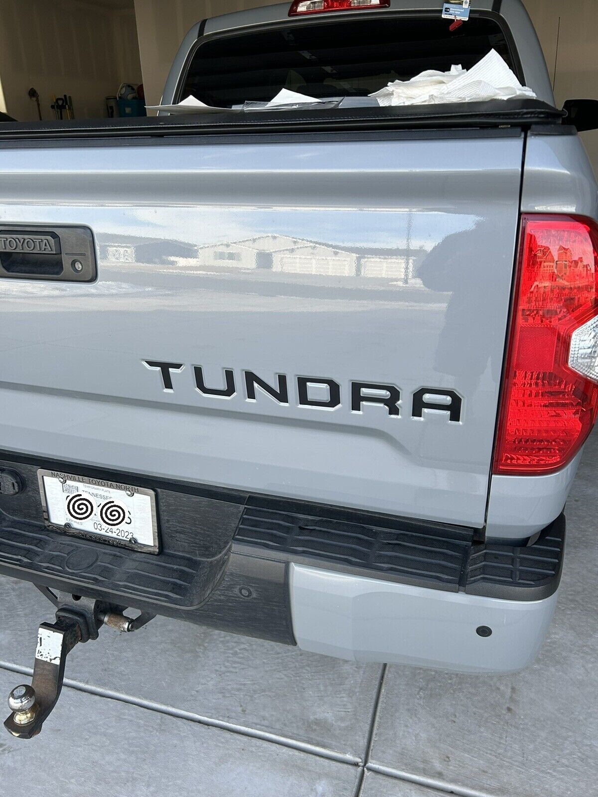 BLACK Tailgate Insert Letters Decal Vinyl Stickers for Toyota Tundra 2014-2021