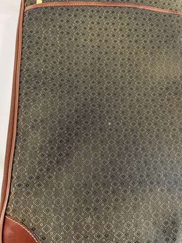 Hartmann Wings Diamond Jacquard Leather Suitcase Roller Bag 22" Carry On Luggage