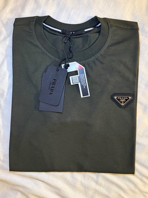 Prada Mens Crew Neck Soft Cotton T-Shirts Brand New (sizing chart listed)