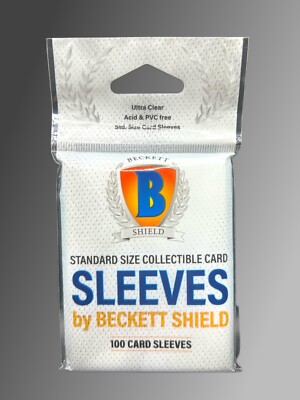 Beckett Shield Soft Sleeves 1 Pack of 100 Sleeves for Standard Cards