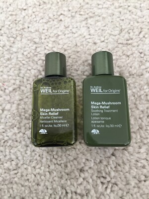 Origins Dr. Andrew Weil Mega Mushroom Skin Relief Lotion & Cleanser NEW