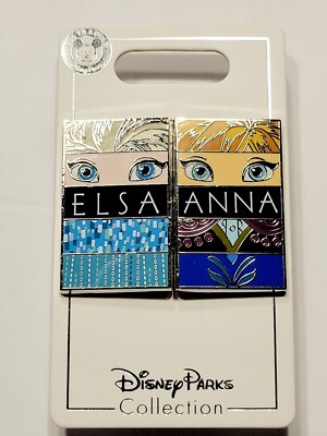 Disney Parks Trading Pins Frozen Anna And Elsa Eyes Portrait 2 Pin Set NEW 