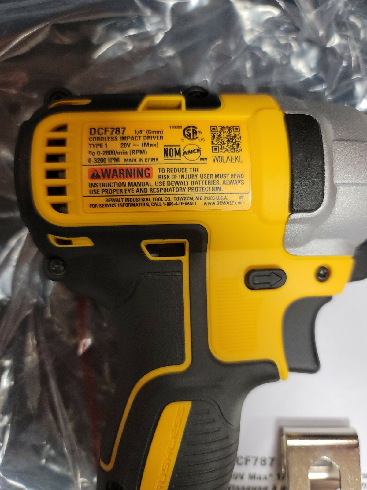 DeWALT DCF787 20V MAX Brushless 