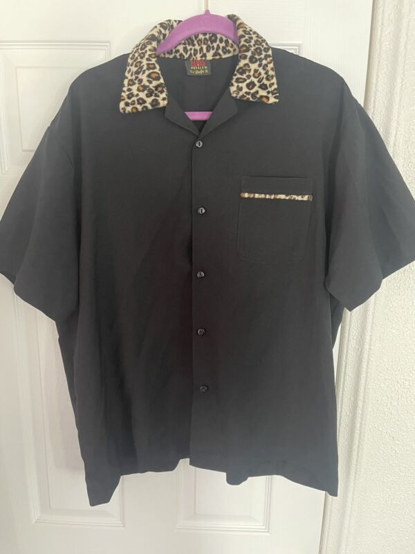 Elvis Presley Steady Size XL Leopard Collar Shirt