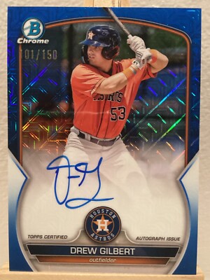 2023 Bowman Chrome #BMA-DGT Drew Gilbert Blue Mojo Refractor Auto (RC, AU) /150