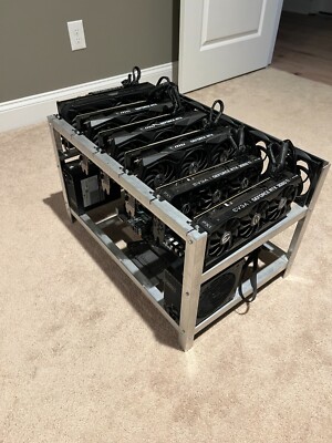 6 GPU Complete Mining Rig With 5 RTX 3060 Ti, 1 RTX 3080 Ready to mine