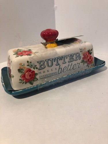 The Pioneer Woman Vintage Floral Butter Dish 