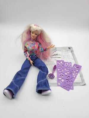 1998 happenin hair barbie blonde pink hair doll 22882 nrfb factory sealed 125669445159