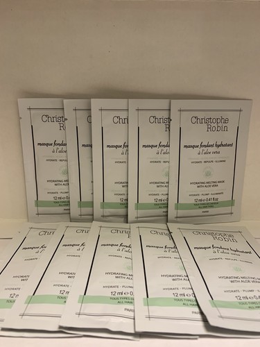 10 x Christophe Robin Hydrating Melting Mask w/Aloe Vera Samples 12ml each