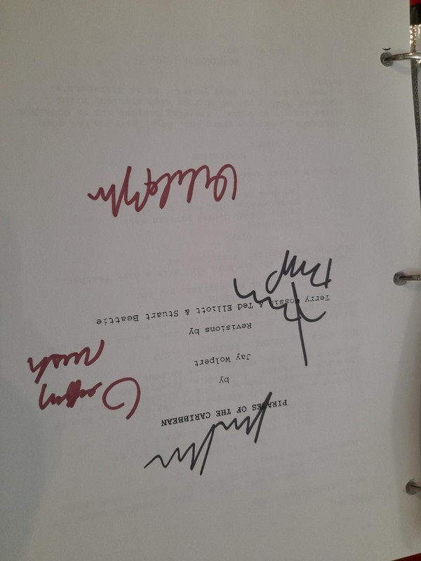 Script Pirates Of Carribean Avec Signatures