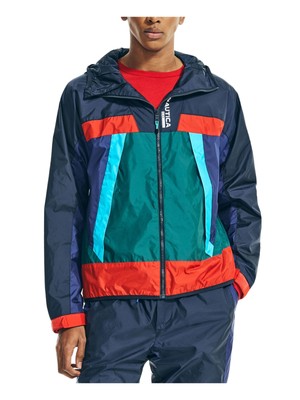 

NAUTICA Mens Gyro Navy Color Block Куртка с капюшоном, J17630