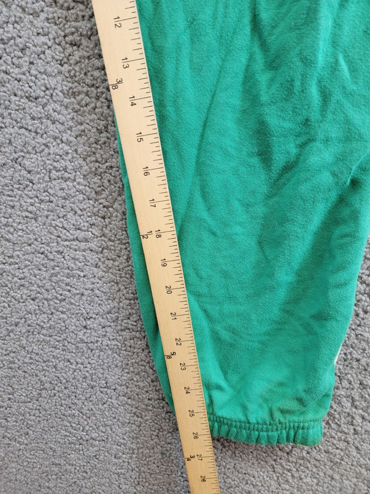 Aqua Reynolds Piped Sweatpants Women's L Green/White Elasticized Hems Pull On - Picture 7 of 17