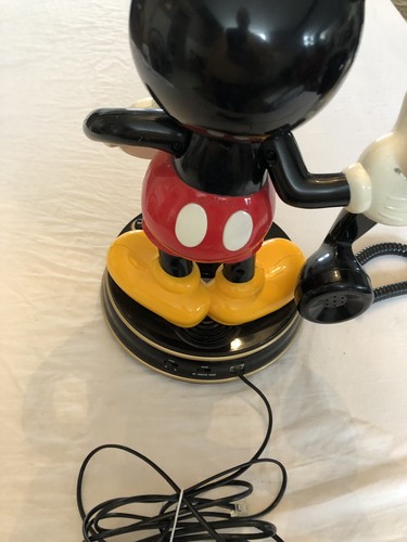 Mickey Mouse Animated Talking Telephone TeleMania Push Button Phone TESTED