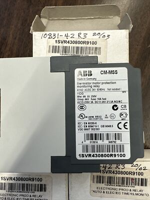 ABB CM-MSS / 1SVR430800R9100 Thermistor Motor Protection Monitoring Relay