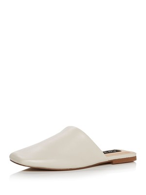 Женские бежевые шлепанцы Bae с квадратным носком и открытой спинкой цвета морской волны, слипоны из кожи, 7,5 М