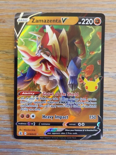 Zamazenta V 018/025 Celebrations NM Ultra Rare Pokemon Card | eBay