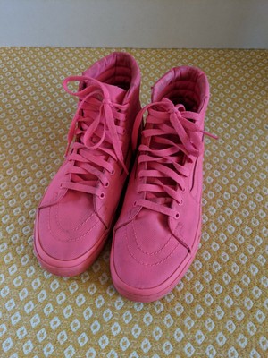 hot pink high top vans womens