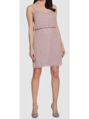 

ADRIANNA PAPELL Женское розовое платье-блузон на тонких бретельках с подкладкой, Розовый