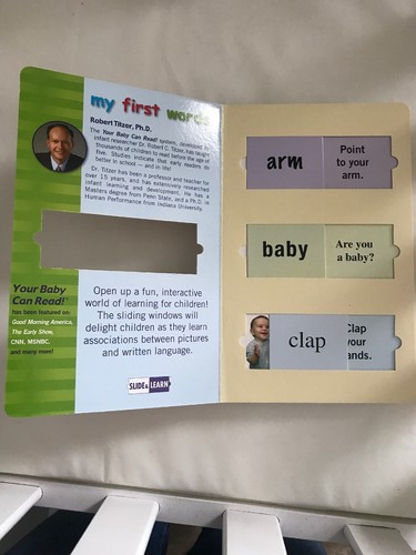 YOUR BABY CAN READ! Learning Program Robert Titzer MY FIRST WORDS Slide & Learn