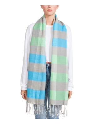 

STEVE MADDEN Женский крутой поп-зеленый шарф-одеяло из полиэстера с буйволиной бахромой и бахромой