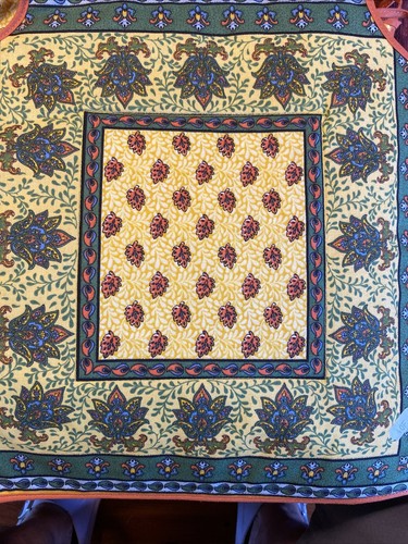 Four French Provencal Chair Pads With Ties NWT