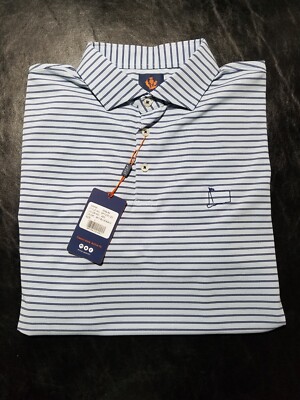 NWT MEN'S DONALD ROSS COLIN POLO, SIZE: L, COLOR: SKY BLUE/NAVY (N15)