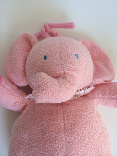 Carters Child of Mine Pink Elephant Plush Musical Crib Toy Baby Lovey Music