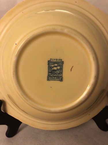 Grindley ELYSIAN Round Vegetable Bowl - Blue Border & Gold Trim