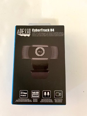 Adesso Cybertrack H4 1080P HD 2.1 Mega Pixel USB Webcam With Built-in Mic - NEW