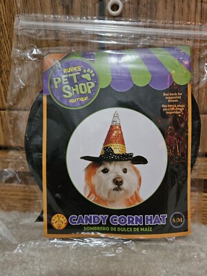 Rubies Pet Shop Boutique Candy Corn Hat Hair Costume for Dog or Cat - Small Med