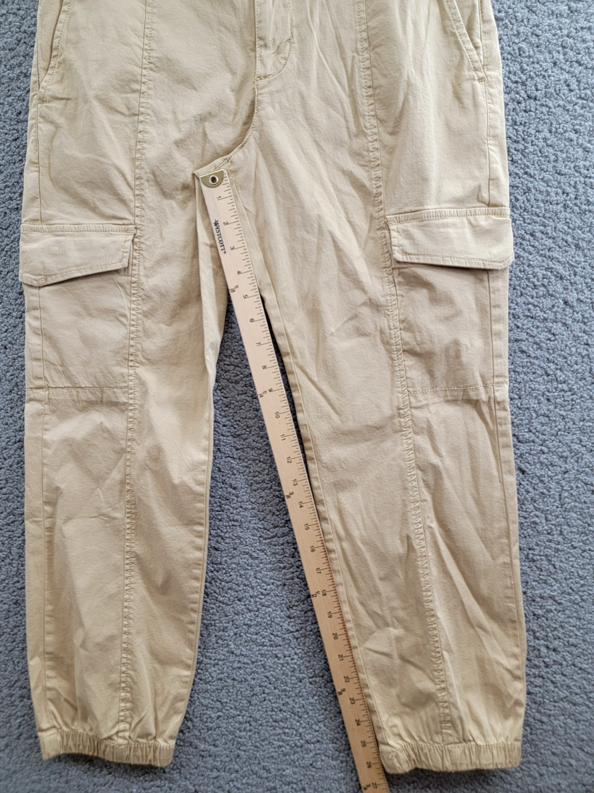 Sanctuary Rebel Cargo Pants Women's 28 True Khaki Tapered Leg Button Zip Closure - Picture 12 of 20