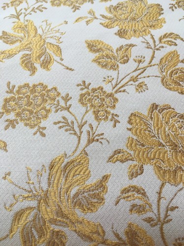 Fabricut Warwick Sungold Damask Floral Drapery/upholstery Fabric Bty