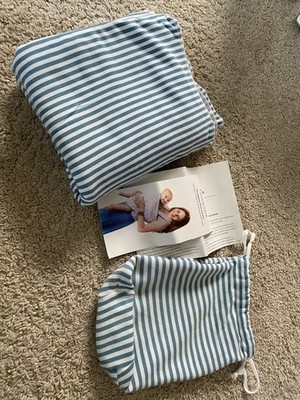 CuddleBug Baby Sling Carrier - Infant Wrap Newborn green/ white stripes