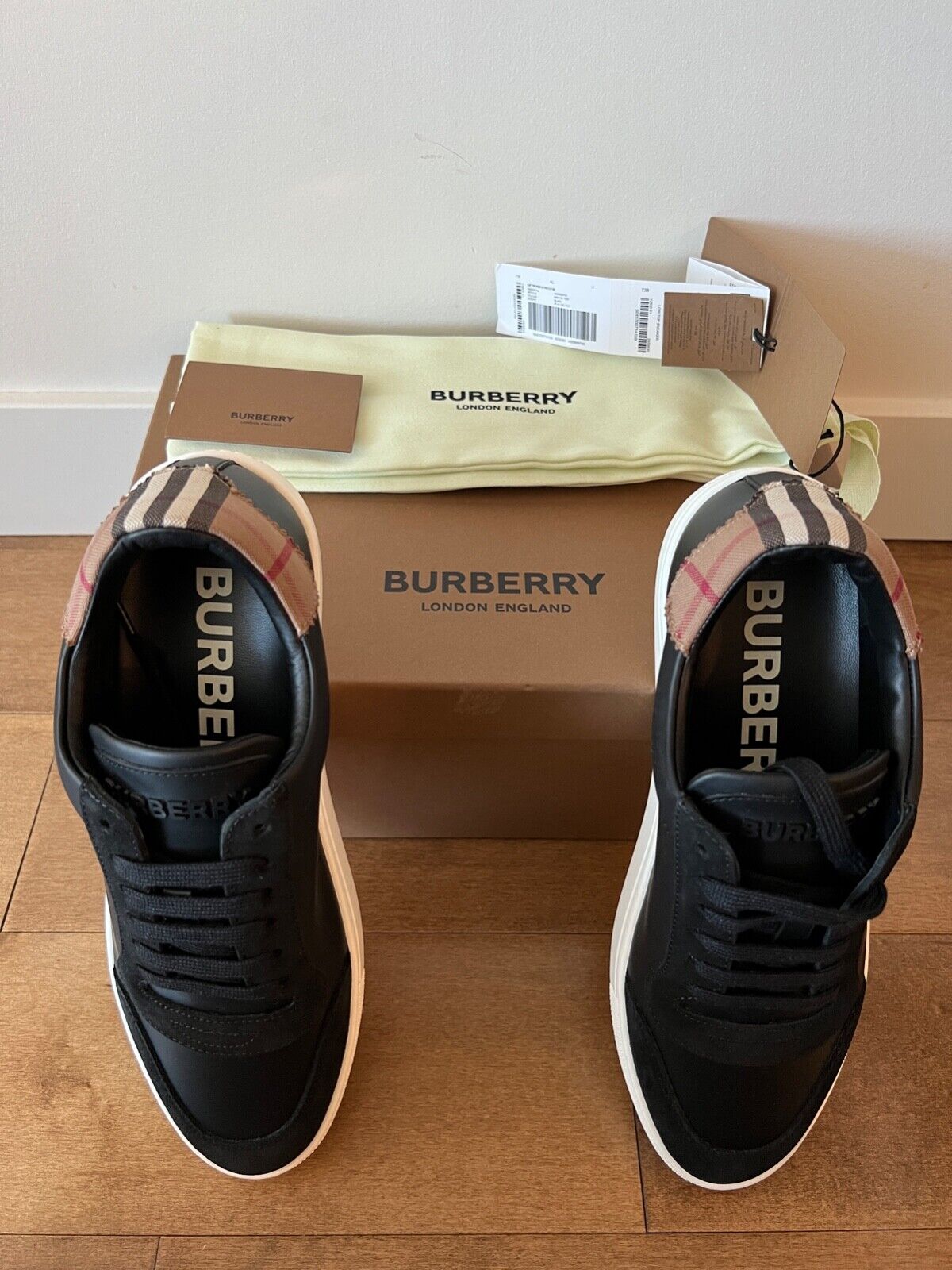 Burberry Low Top Sneakers Leather, Suede and Vintage Check Burberry Low Top Sneakers Leather, Suede and Vintage Check