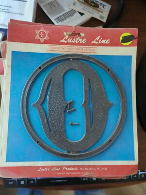 Vintage 6'' Lustre Line NOS Decorative plastic Letter '' O''
