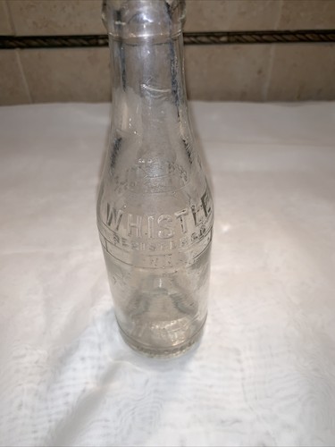 Vintage Whistle Bottling Co. 8” Clear Soda Bottle