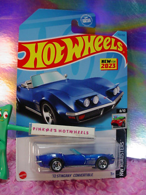 2023 Hot Wheels '72 STINGRAY CONVERTIBLE #132 blue;5sp   ROADSTERS   CASE F