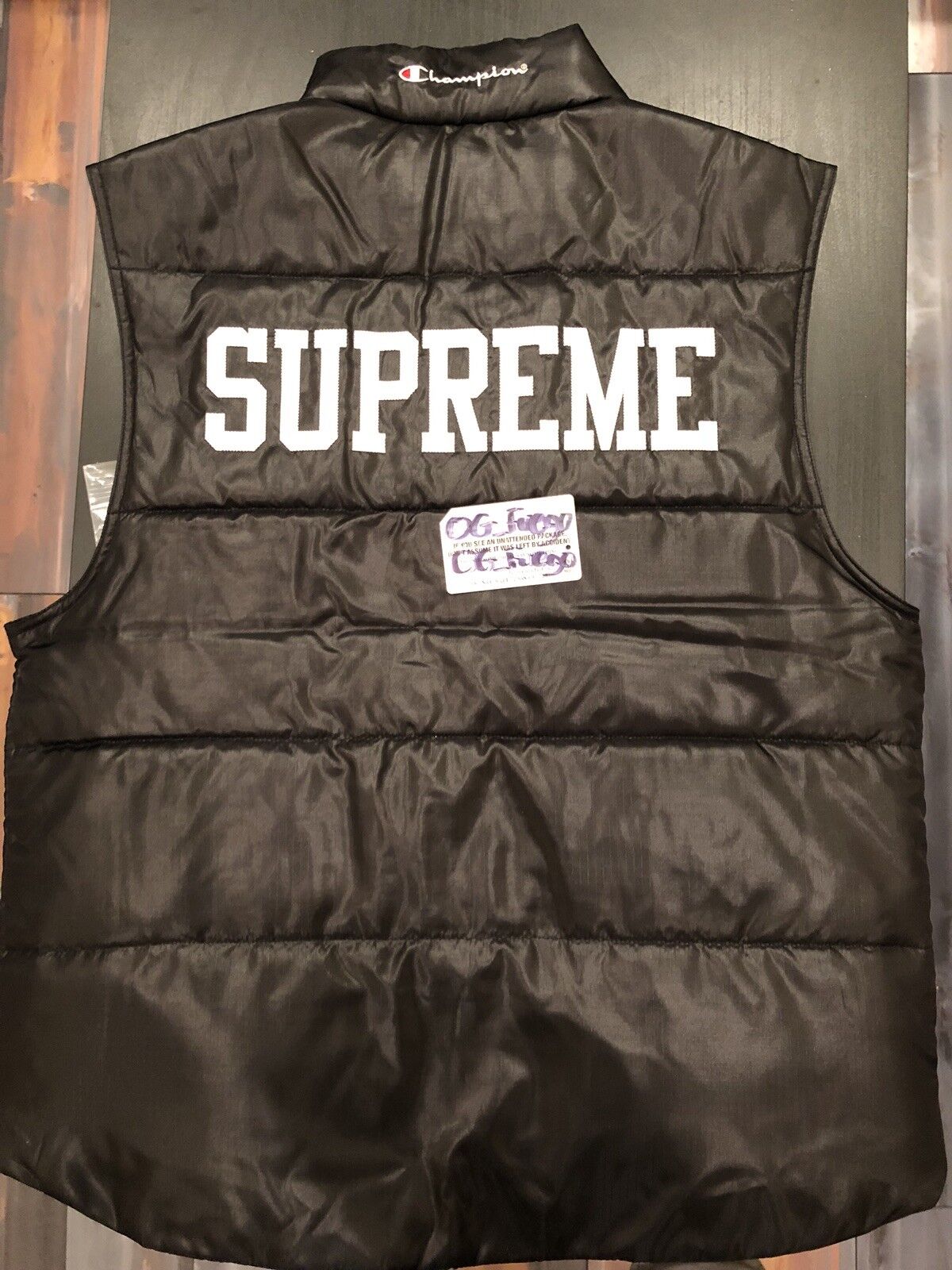 Supreme Champion Puffy Vest Black Size Large | eBay Supreme Champion Puffy Vest Black Size Large | eBay
