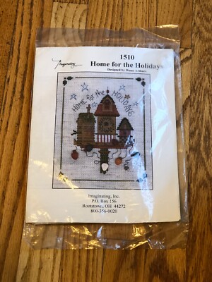 IMAGINATING INC counted cross stitch kit HOME FOR THE HOLIDAYS New! Free Ship!