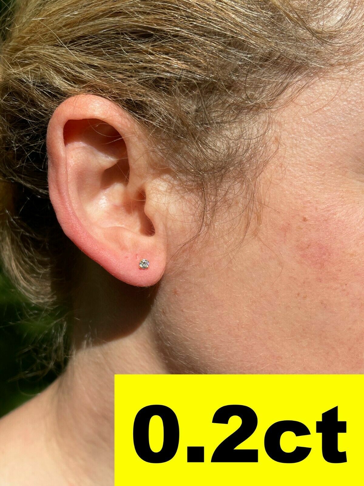 Solid 14k Yellow Gold Real Moissanite Stud Earrings 0.2-8ct Mens Ladies Iced