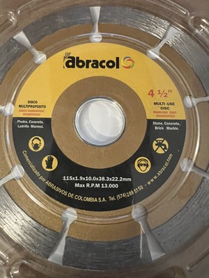 Segmented Diamond Disc Abracol  4 1/2 