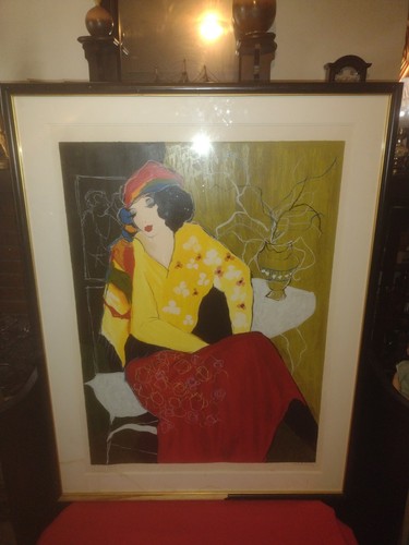 アイザックターカイ Itzchak Tarkay リトグラフ 額装 エディション Itzchak Tarkay Serigraph Canvas Signed Embellished Parkwest