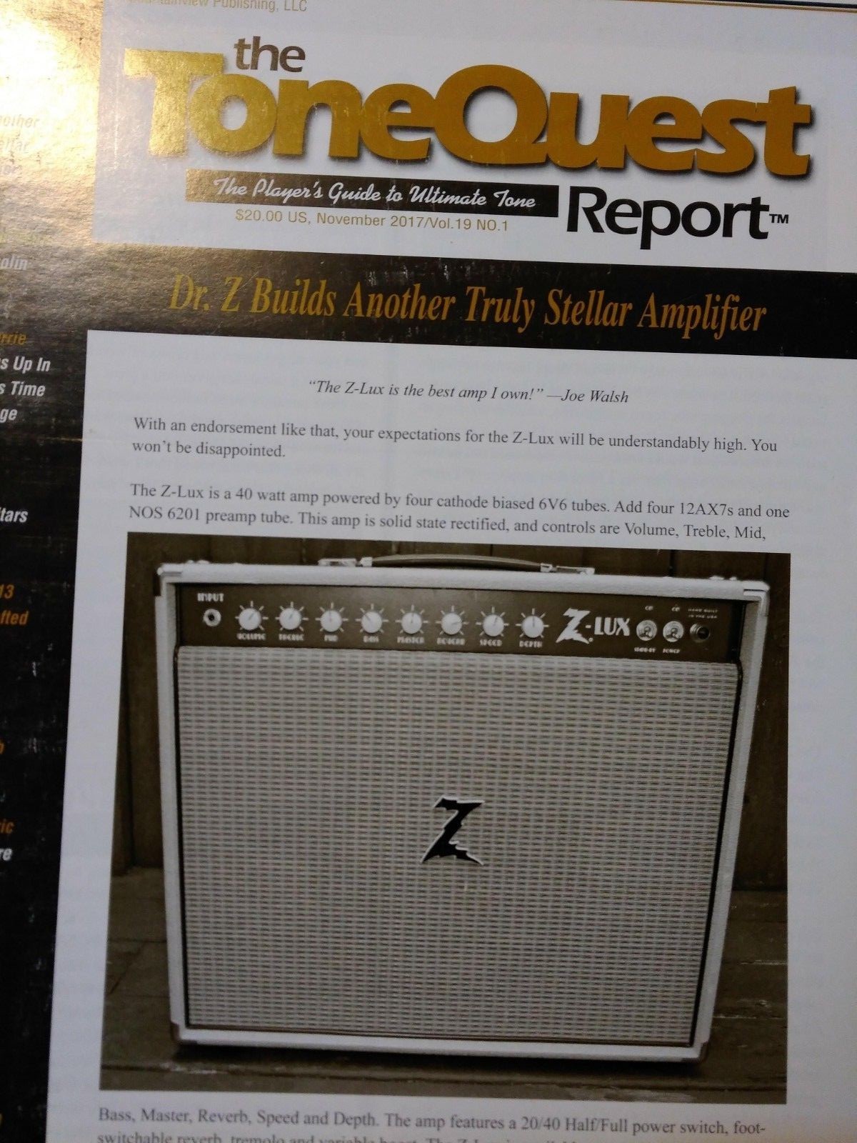Tonequest Report 6 issues 2017 Free Ship
