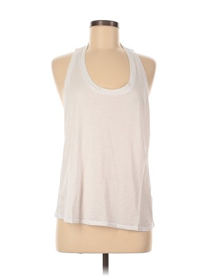 Lanston Women White Tank Top M