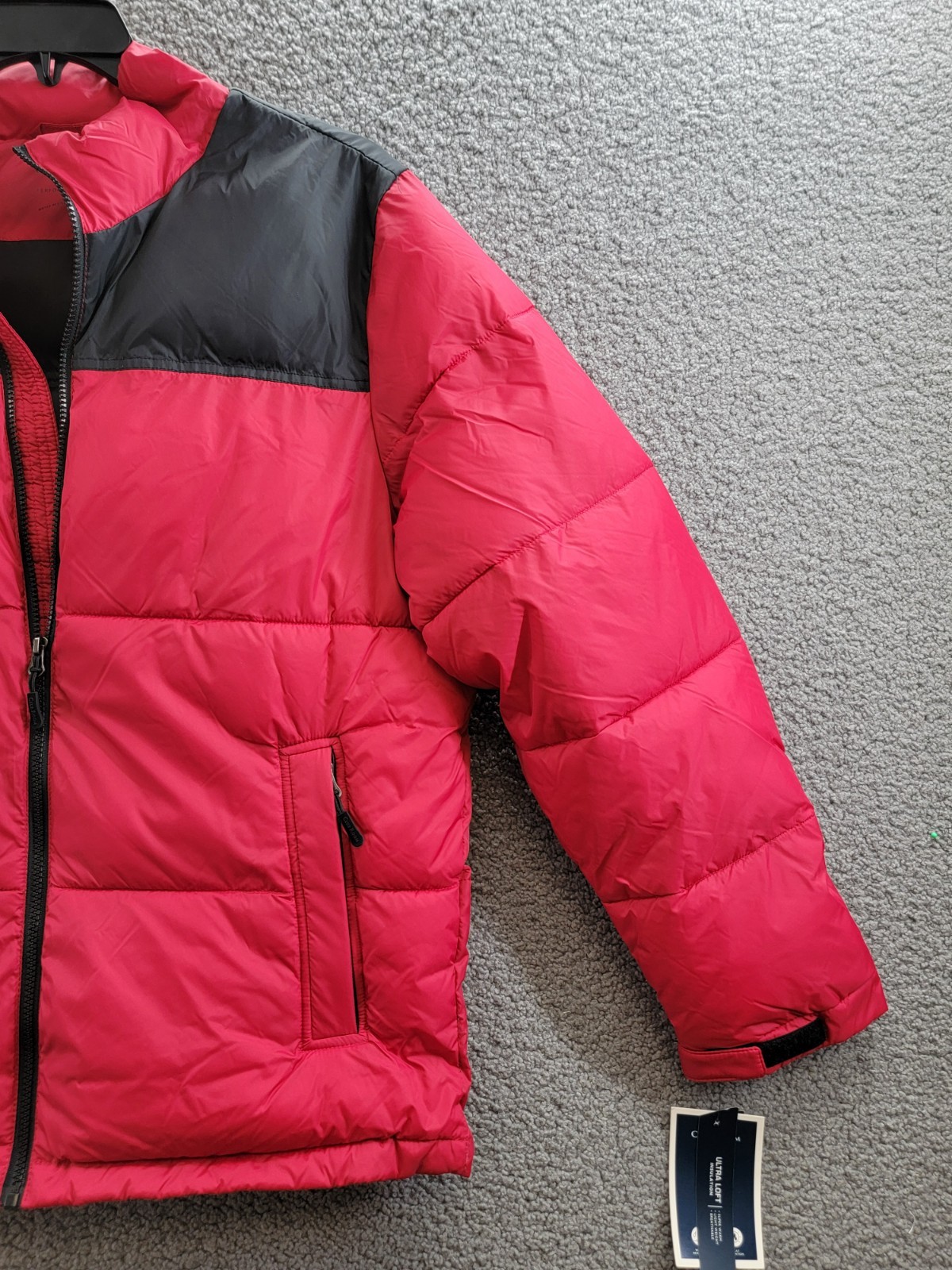 Club Room Colorblocked Quilted Full-Zip Puffer Jacket Men's M Red Long Sleeve - Picture 6 of 19