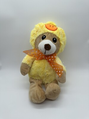 Dan Dee Teddy Bear in Chick Costume Spring Easter 12'' Happy Go Fluffy Clean