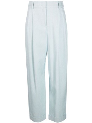 

EMPORIO ARMANI Женские брюки цвета морской волны с карманами для работы с высокой талией, Aqua, ANP20TA2011